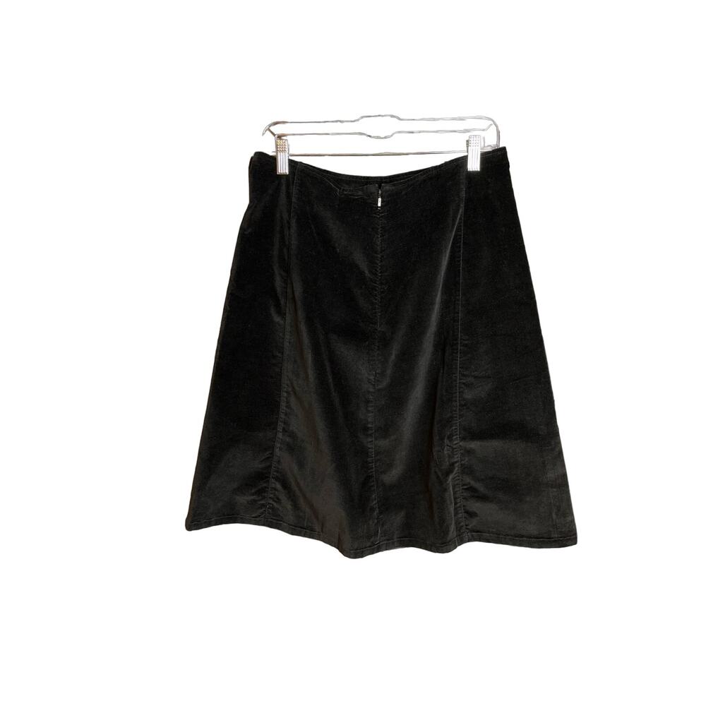 Eddie Bauer Black Velour Skirt 8 - Picture 2 of 6